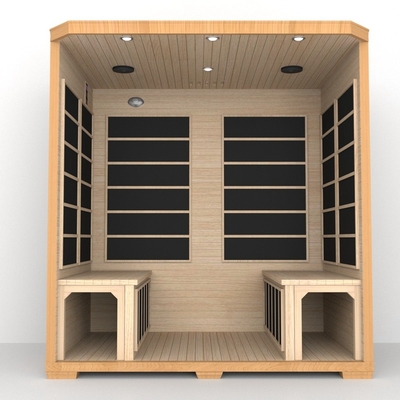 Smartmak Low Emf Dekat Sauna Infrared 4 Orang Sauna Infrared Cedar Merah