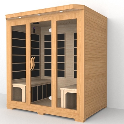 Smartmak Low Emf Dekat Sauna Infrared 4 Orang Sauna Infrared Cedar Merah