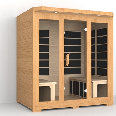 Smartmak Low Emf Dekat Sauna Infrared 4 Orang Sauna Infrared Cedar Merah