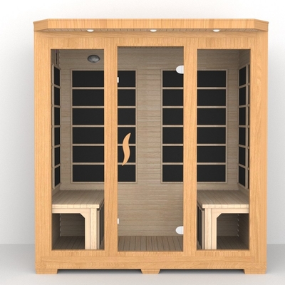 Smartmak Low Emf Dekat Sauna Infrared 4 Orang Sauna Infrared Cedar Merah