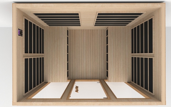 Smartmak Low Emf Dekat Sauna Infrared 4 Orang Sauna Infrared Cedar Merah