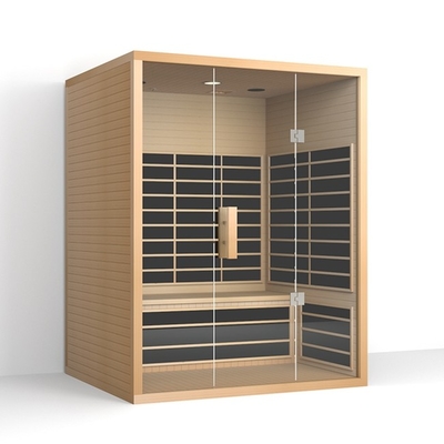 Sauna InfraMerah Komersial Kayu 3 - 4 Orang Ruang Sauna InfraMerah Rumah