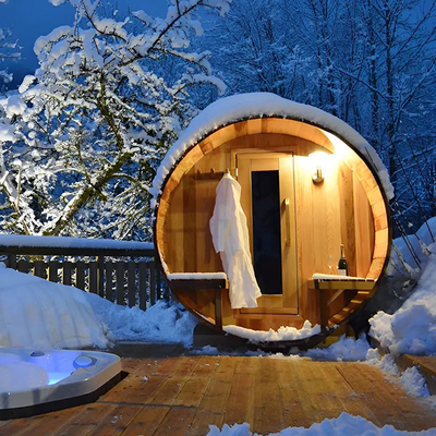 Kamar Sauna Kayu Uap Kering Kesehatan Bak Mandi Kayu Sauna Uap