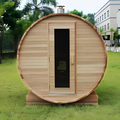 Sauna Barel Kayu Cedar Merah Air Panas Kamar Sauna Kayu Tradisional