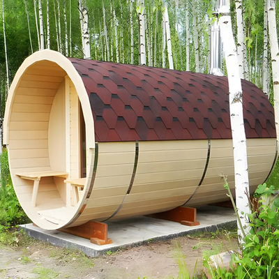 Sauna Barel Kayu Cedar Merah Air Panas Kamar Sauna Kayu Tradisional