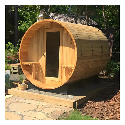 Sauna Uap dengan Kompor Kayu Kayu Cedar