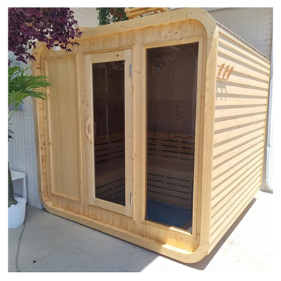 Sauna Air Kering Luar Ruang 6-8 Orang Sauna Air Kering Luar Ruang Kayu Cedar Merah Kanada