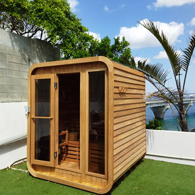 Sauna Air Kering Luar Ruang 6-8 Orang Sauna Air Kering Luar Ruang Kayu Cedar Merah Kanada