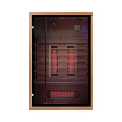 1750W Hemlock / Cedar Rumah Sauna Kamar Dengan Sistem Keamanan Dalam Ukuran persegi panjang Warna Kayu