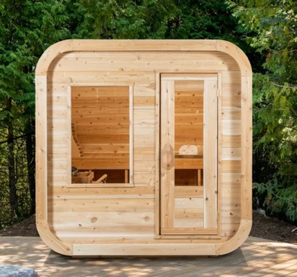220V Voltage Sauna Uap Ozon Uap Sauna Dengan Ozon Generator Hemlock Cedar Merah 0-99 MIN Timer