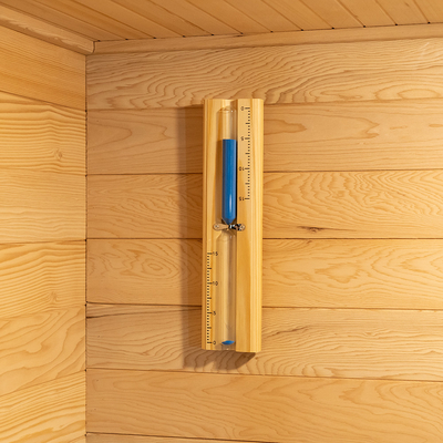 15~90.C Hemlock / Red Cedar Steam Sauna Room Dengan 0-99 MIN Timer Dan 220V Voltage