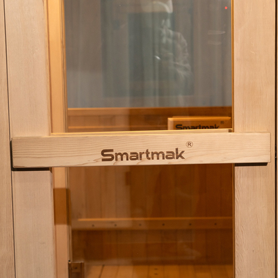 Ventilasi yang disesuaikan Hemlock Sauna Air Kering Luar dengan Sistem Musik Bluetooth