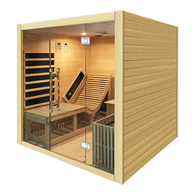 Fisioterm Karbon Kayu Kanada Sauna Inframerah 4 Orang