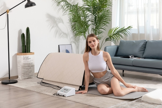 3 Zona Pemanasan Rendah EMF Inframerah Sauna Kubah Perawatan Kesehatan 1300W Fir Dome Sauna