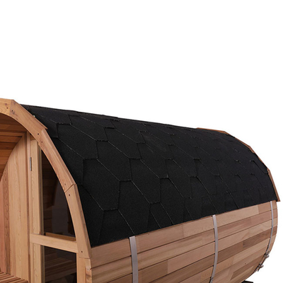 PreBuild Solid Red Cedar Wood Barrel Sauna Steam dengan Kompor Listrik 4.5KW