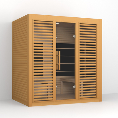 2700W Hemlock Wood 4 Orang Penurunan Berat Badan Sauna Inframerah Jauh