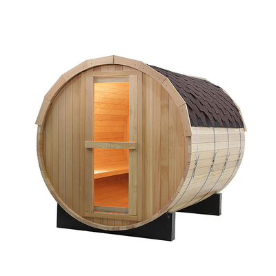 2 Orang Hemlock Wet Dry Whiskey Barrel Sauna Dengan Jendela Ruang Uap
