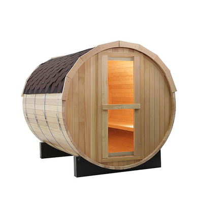 2 Orang Hemlock Wet Dry Whiskey Barrel Sauna Dengan Jendela Ruang Uap