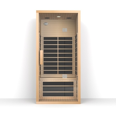 1350W Red Cedar Sauna Room Sauna Inframerah Jauh Dalam Ruangan Untuk Satu Orang