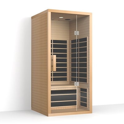 1350W Red Cedar Sauna Room Sauna Inframerah Jauh Dalam Ruangan Untuk Satu Orang
