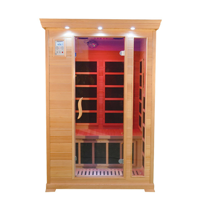 Ruang Sauna Kabin Inframerah Dua Orang Kayu Cedar Merah Kanada 1350W