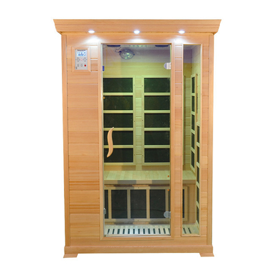 Ruang Sauna Kabin Inframerah Dua Orang Kayu Cedar Merah Kanada 1350W