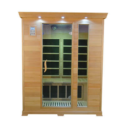 Ruang Sauna Rumah Inframerah Hemlock Chromotherapy 3 Orang 240V