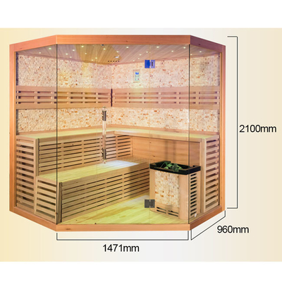 Indoor Steam Home Sauna Room Red Cedar untuk Detox dan memutihkan kulit