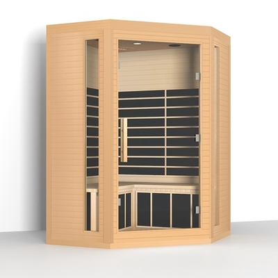 Sauna Inframerah Rumah Dalam Ruangan Hemlock Rendah Emf Untuk Menurunkan Berat Badan 3 ~ 4 Orang