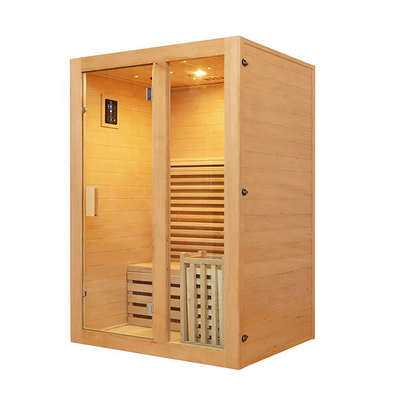 Ruang Sauna Rumah Uap Kayu Smartmak 1 Orang dengan pintu Kaca Tempered 8mm