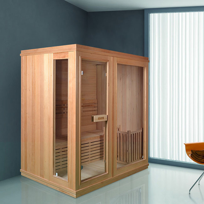 ODM Double Bench 2 Orang Rumah Ruang Sauna Kayu Solid Dalam Ruangan