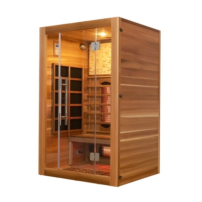 Full Spectrum Red Cedar Home Sauna Tradisional Dua Orang