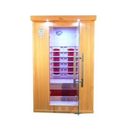 Ruang Sauna Listrik Rumah Inframerah Merah Kayu Cedar Murni Untuk Kebugaran Tubuh
