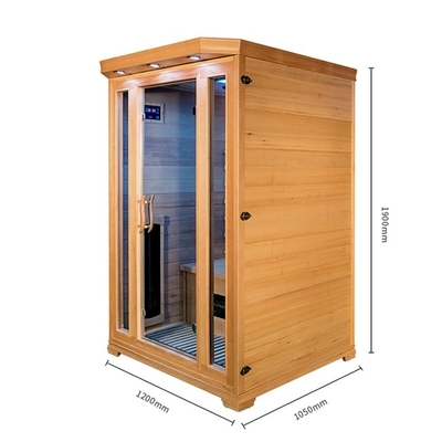 Ruang Sauna Inframerah Rumah Kustom Hemlock 2 Orang Dengan Oxygen Ionizer