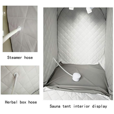 ODM Full Body Satu Orang Portabel Steam Sauna Tenda Spa Dengan Topi
