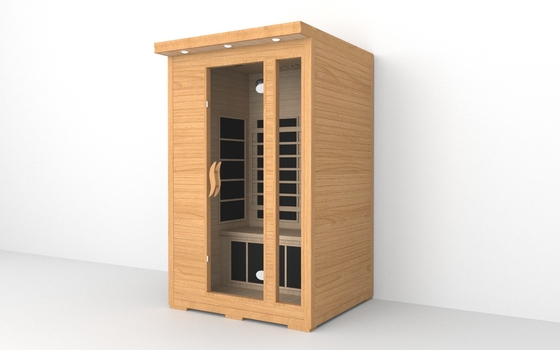 Sauna Inframerah Spektrum Penuh Dalam Ruangan 2 Orang Dengan Jendela Ventilasi
