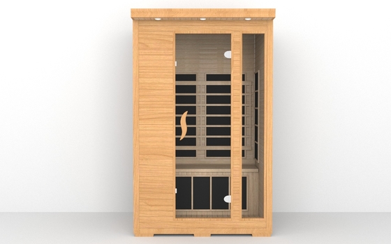 Sauna Inframerah Spektrum Penuh Dalam Ruangan 2 Orang Dengan Jendela Ventilasi