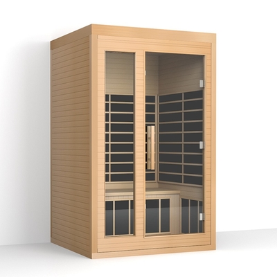 Kabin Sauna Inframerah Hemlock 2 Orang Untuk Rumah Dalam Ruangan