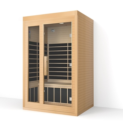 Kabin Sauna Inframerah Hemlock 2 Orang Untuk Rumah Dalam Ruangan