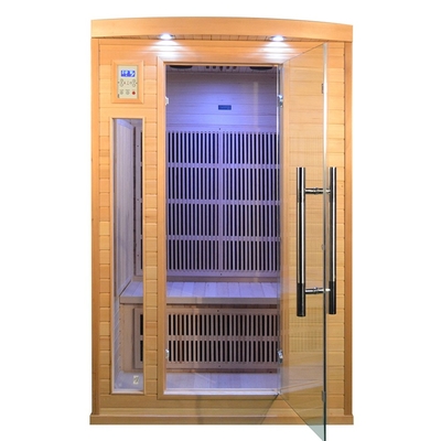 1750w Kayu Kering 2 Orang Sauna Inframerah Rumah Sauna Dalam Ruangan
