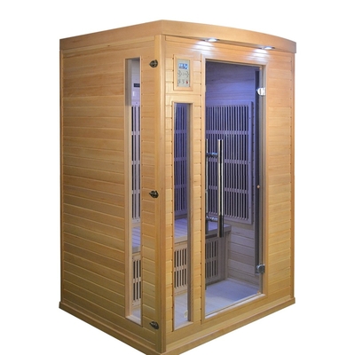1750w Kayu Kering 2 Orang Sauna Inframerah Rumah Sauna Dalam Ruangan