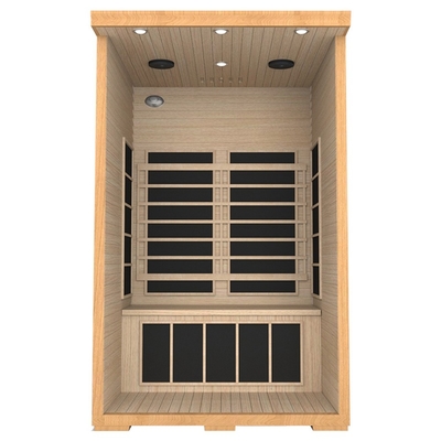 Beranda Kanada Red Cedar Wood 2 Orang Sauna Inframerah Untuk Memahat Tubuh