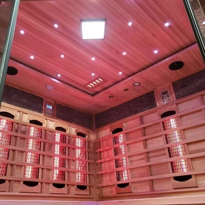 Smartmak Hemlock Sauna Uap Inframerah Rumah Sauna Basah 4 Orang untuk Detoksifikasi