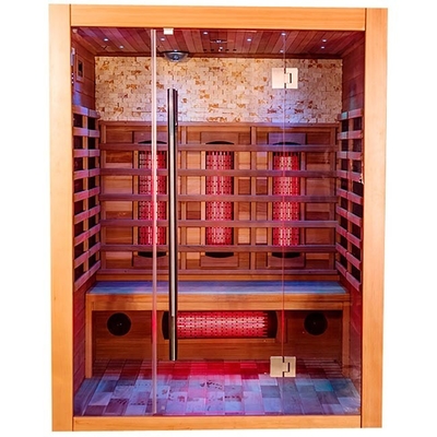 Keluarga Kayu Solid Smartmak Ruang Sauna Uap Inframerah Dalam Ruangan Untuk Rumah 6KW
