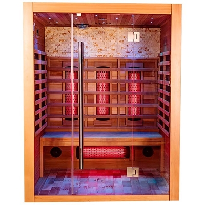 EMF Rendah Spektrum Penuh Kering Inframerah Sauna Kayu Solid Cedar