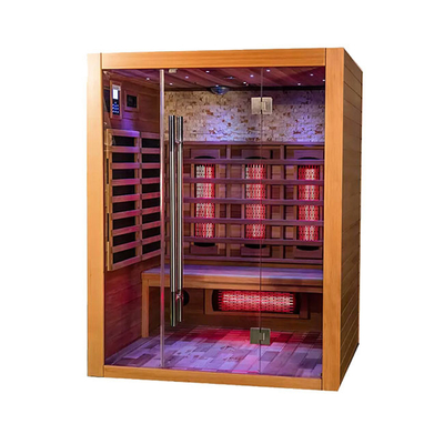 EMF Rendah Spektrum Penuh Kering Inframerah Sauna Kayu Solid Cedar